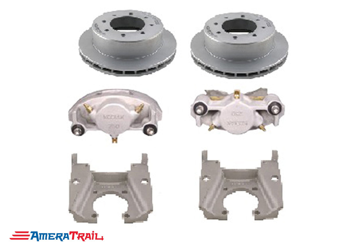 8 Lug 8K Kodiak Brake Kit for Dexter / Lippert Axles, STAINLESS CALIPERS w/ Dacromet Rotors & Mounting Brackets-Fits 5/8" Wheel Studs
