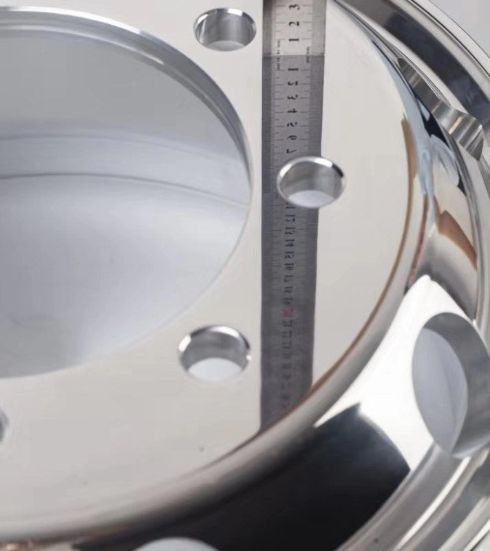 22.5x8.25 Truck Wheels 12pcs Forged Aluminum Rims $241 each BULK PRICE Both-Side Polished Mirror Hub-Piloted