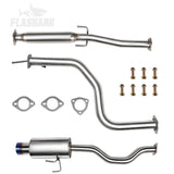 2.25" Catback Exhaust System For 1992-2000 Honda Civic 1.6L with 4" Burnt Rolled Muffler Tip Flashark