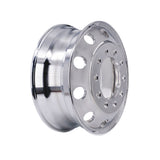 24.5x8.25 Stud Pilot Truck Wheels Forged Aluminum Rims Both-side Polished
