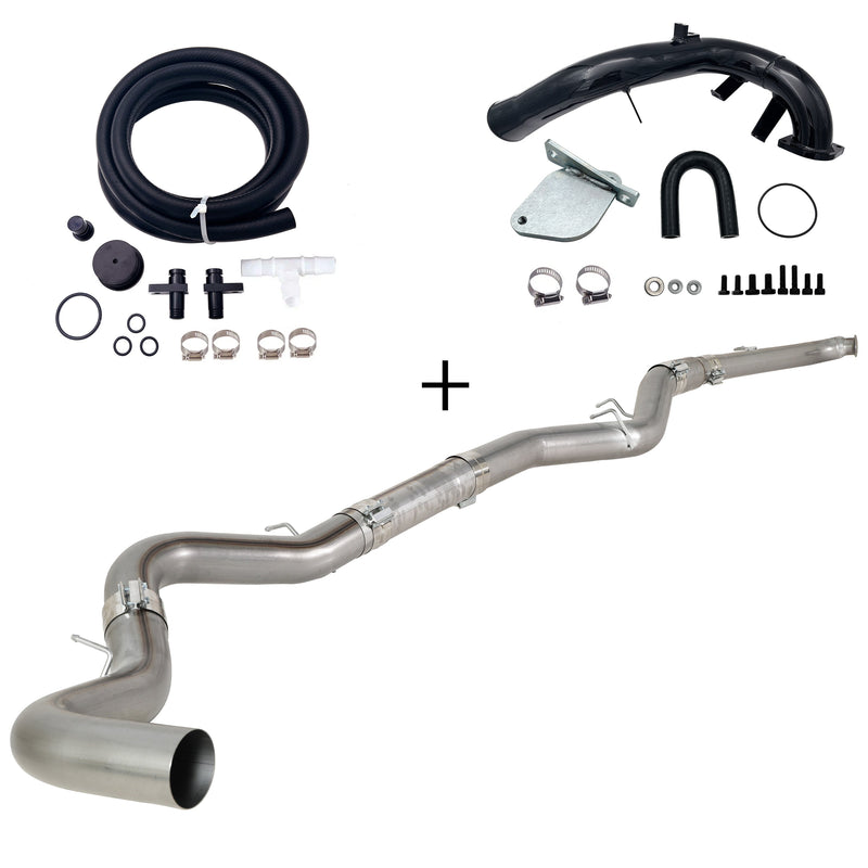 TruckTok 2007.5-2010 6.6L Duramax LMM 4"/5"  Dp-back DPF pipe & EGR delete kit