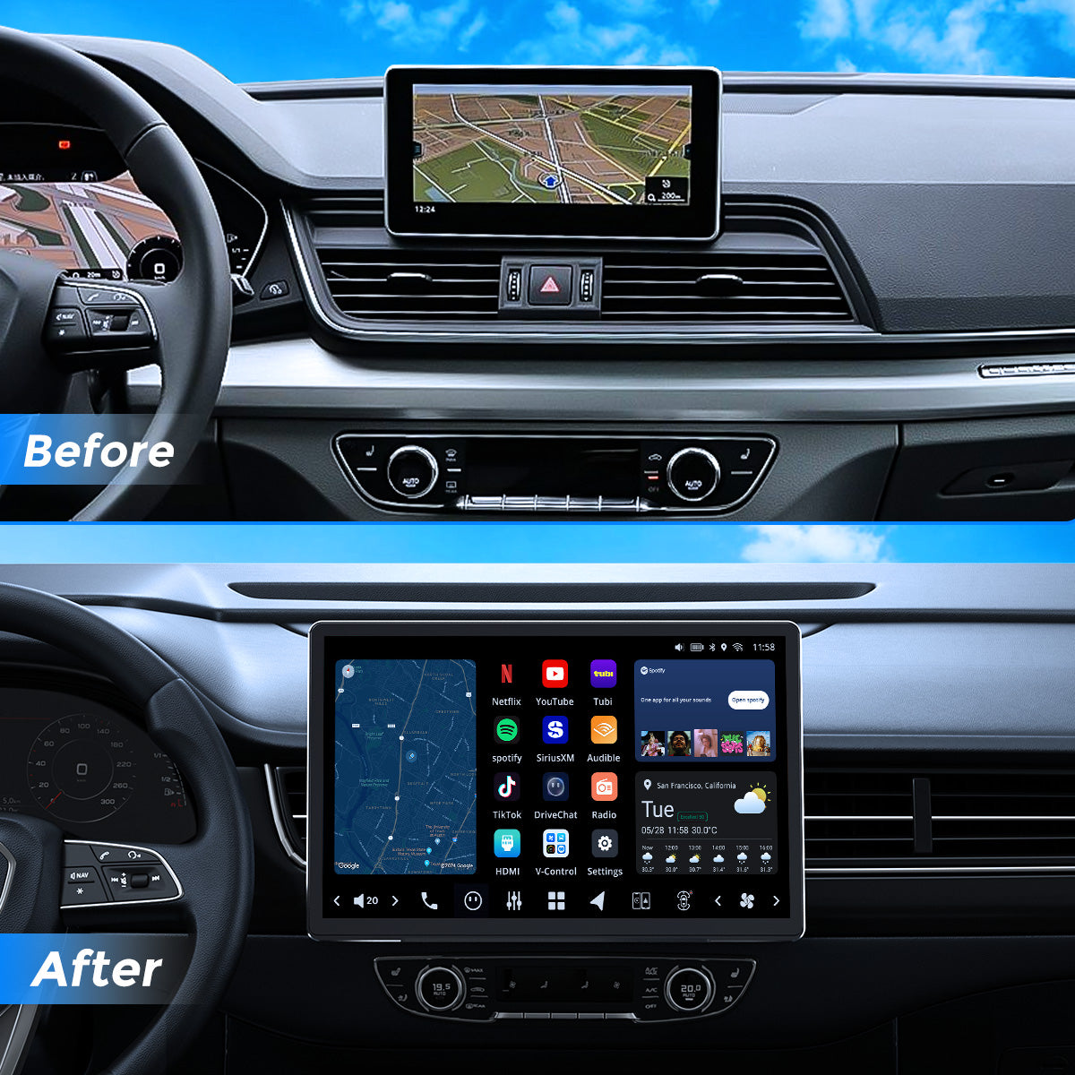 VISION 14” Single DIN Android Car Universal Radio