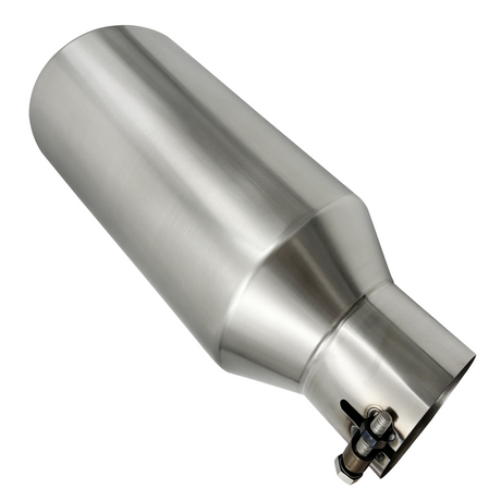 Trucktok 3" Inlet 5" Outlet 12" Overall Length Stainless Steel Bolt On Exhaust Tailpipe Tip TruckTok