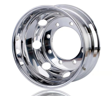 Truck Wheels 19.5 x 6.75 Forged Aluminum Rims Machined Bright
