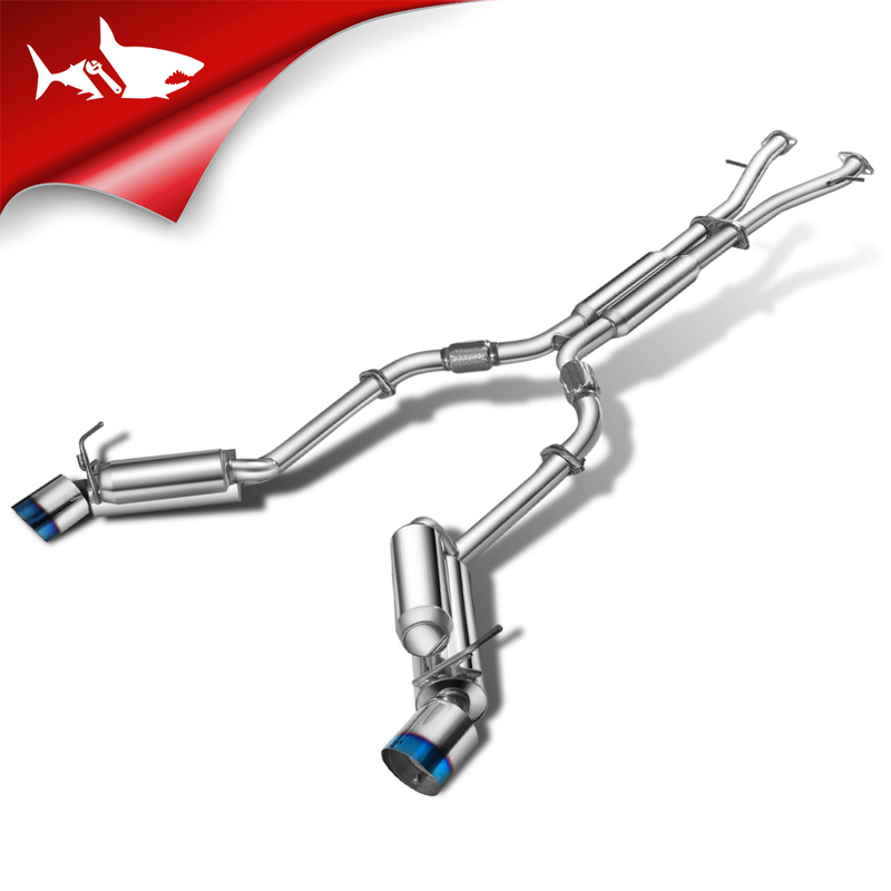 2009-2020 Nissan 370Z Z34 Dual Catback Exhaust System w/ 4.5 Inches Burnt Dual Tips Flashark