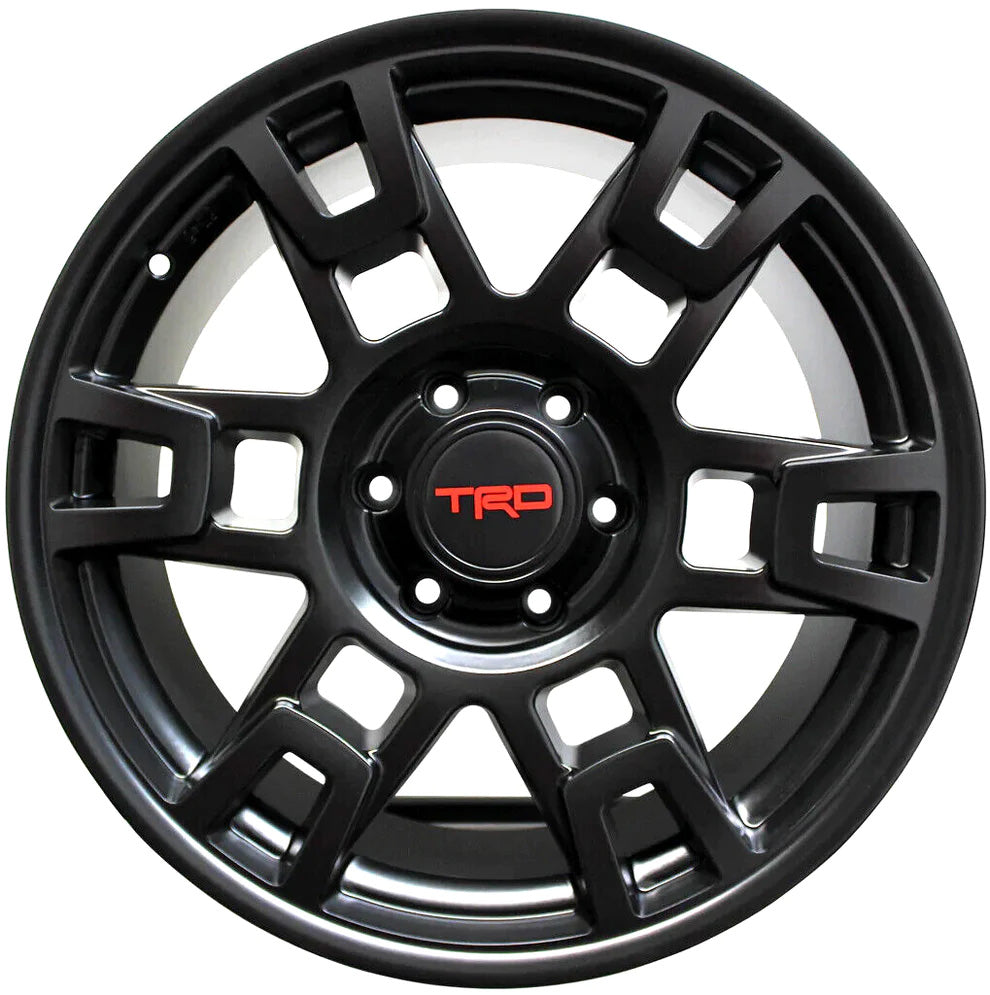 TRD Black Rims 17 – 17x7.5" Matte Black Toyota Style Wheels (Set of 4)