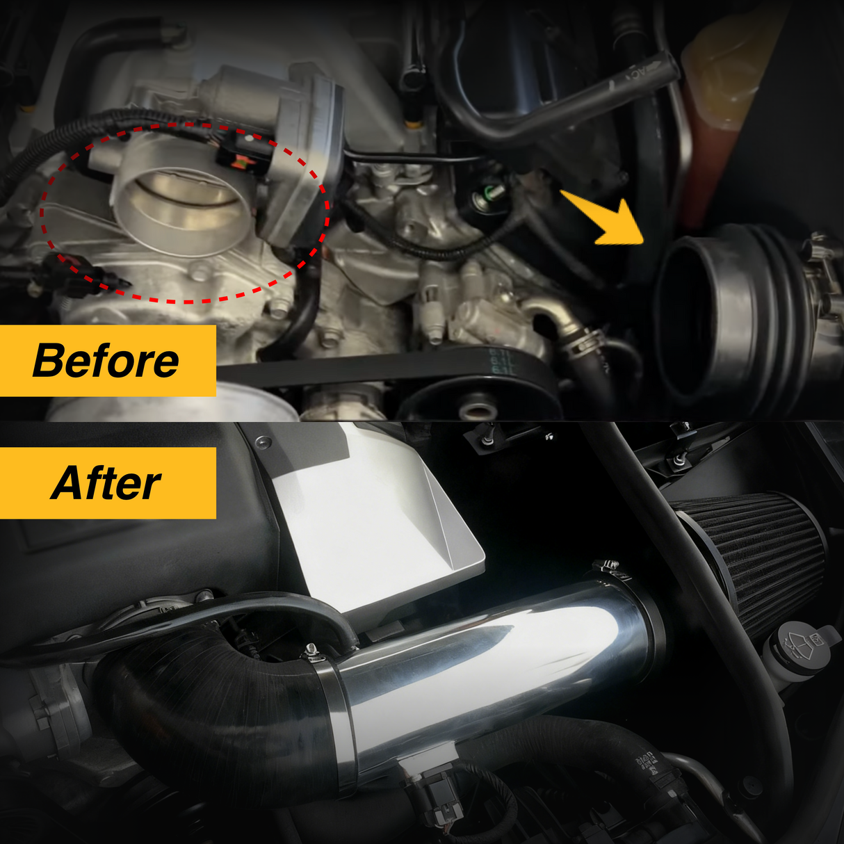 Trucktok 2005-2010 Dodge Chrysler HEMI 5.7L 6.1L V8 Cold Air Intake w/Heat Shield TruckTok