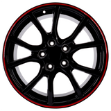 Honda Civic Wheel Rims 17x7.5 5x114.3 Type R Style  Red Lip Set of 4