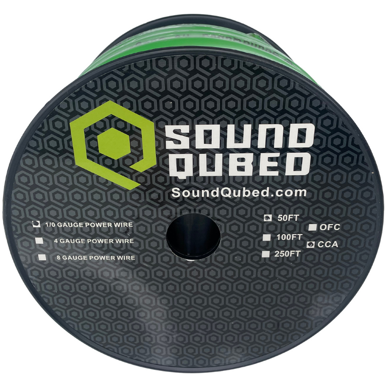 SOUNDQUBED 1/0 Power and Ground Wire (50ft spool)