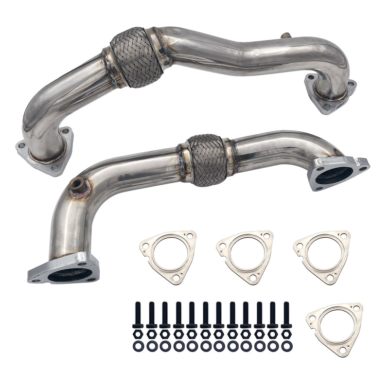 TruckTok 2008-2010 6.4L Ford Powerstork Exhaust Up Pipes & EGR Delete Plates Bypass