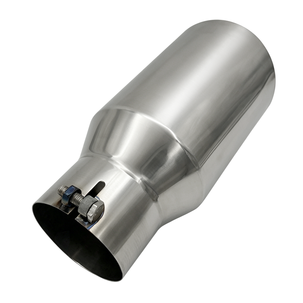 Trucktok 4" Inlet 6" Outlet 12" Overall Length Stainless Steel Bolt On Exhaust Tailpipe Tip TruckTok