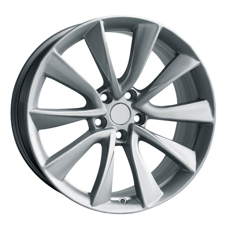 19x8.5" 5x114.3mm Silver Tesla Style Wheels For Model Y S 3