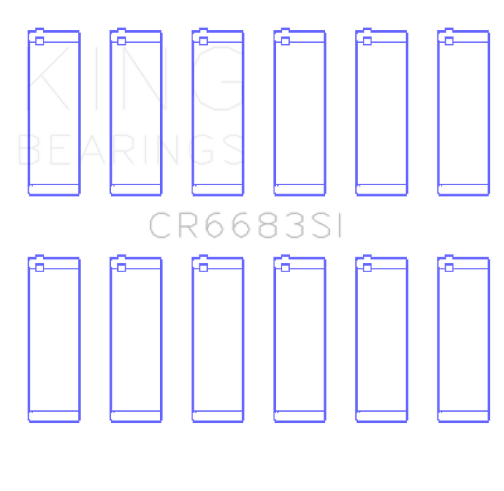 King Engine Bearings ChevrolET 262 (Od+.002in) (Size +0.50mm) Connecting Rod Bearing Set