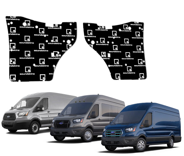 SoundSkins | 2015+ Ford Transit Front Doors 2 Pc Sound Deadening Vehicle Specific Kit | SSK-TRNST2DR | 3 Layers (Acoustic Foam, Foil, Rubber Butyl), 25.25 sq ft SoundSkins Global