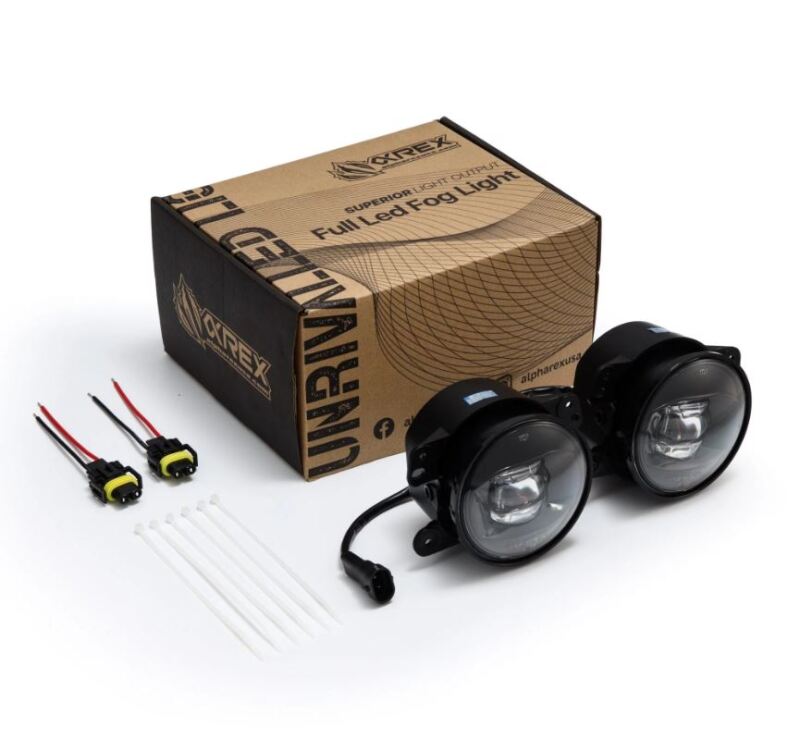 AlphaRex DoubleTap Dual Color LED Projector Fog Lights White and Amber | '18-Current JL Wrangler / '20-Current JT Gladiator