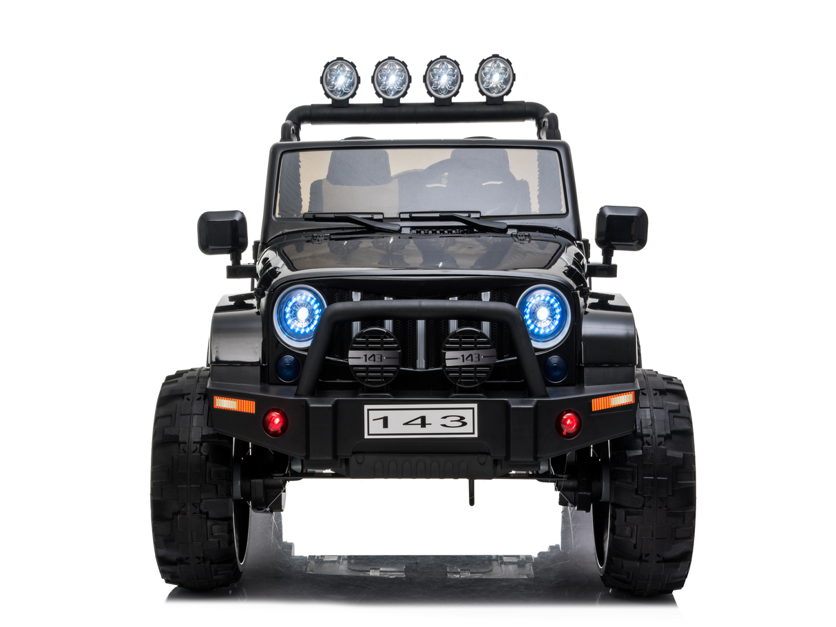 Cars For Kids Jeep Style 4x4 Monster Truck W/Rubber Tires 24 Volt
