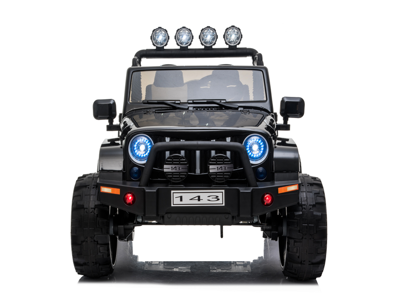 Cars For Kids Jeep Style 4x4 Monster Truck W/Rubber Tires 24 Volt