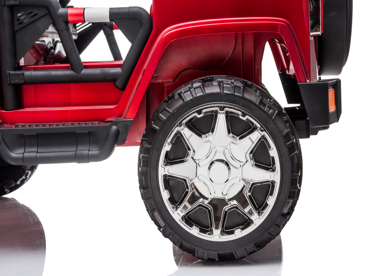 2 Seater 24 Volt 4x4 Electric Ride On Jeep Style Rubber Tires Fully Loaded Truck ATV UTV For Kids W/Magic Cars® Wireless Parental Control MagicCars