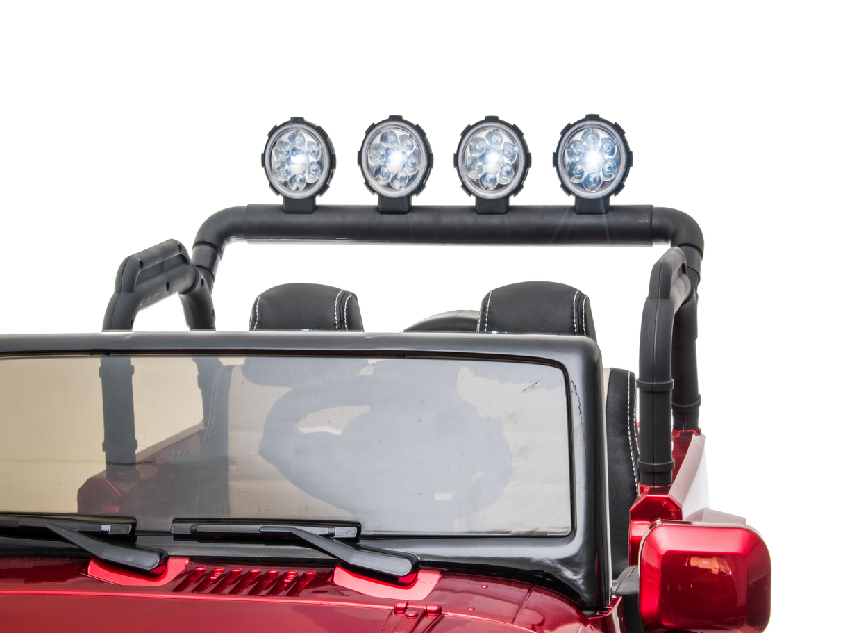 2 Seater 24 Volt 4x4 Electric Ride On Jeep Style Rubber Tires Fully Loaded Truck ATV UTV For Kids W/Magic Cars® Wireless Parental Control MagicCars