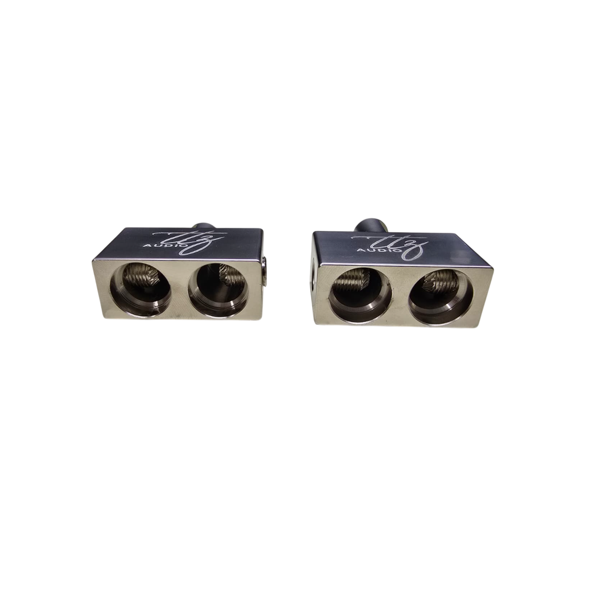 Dual 1/0 AWG to Single 1/0 Amp Input Reducers (Pair) TTZ Audio