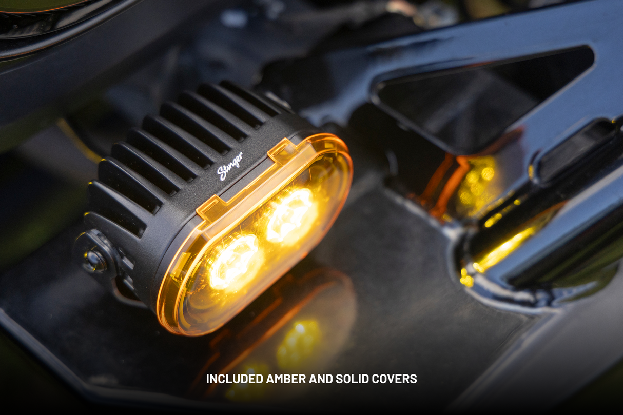 HEXCORE Universal 2x4" LED Pod Lights, Driving Beam Amber & White (Pair) | STL2X4PDL Stinger