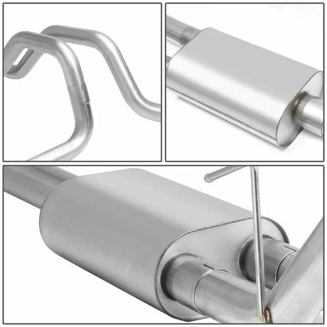 Catback Exhaust System For 2015-2020 Ford F150 2.7L 3.5L 5.0L 3-Inch W/ Black/Polished Muffler Tips Flashark
