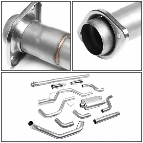 Catback Exhaust System For 2015-2020 Ford F150 2.7L 3.5L 5.0L 3-Inch W/ Black/Polished Muffler Tips Flashark