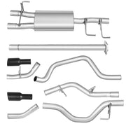 Catback Exhaust System For 2015-2020 Ford F150 2.7L 3.5L 5.0L 3-Inch W/ Black/Polished Muffler Tips Flashark