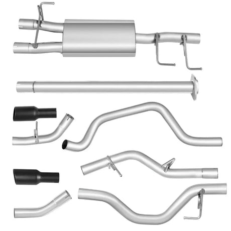 Catback Exhaust System For 2015-2020 Ford F150 2.7L 3.5L 5.0L 3-Inch W/ Black/Polished Muffler Tips Flashark