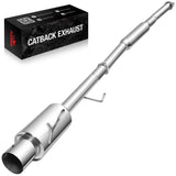 2002-2007 Subaru WRX/STI GD EJ205 Catback Exhaust 3" Pipe 4.5" Muffler Tip + Downpipe Up-pipe Flashark