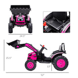 Excavator 6V Battery Tractor with Music and Headlight for Kids' Riding Fun