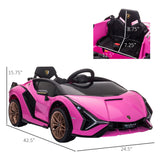 Lamborghini SIAN 12V Kids Electric Ride On Car Toy with Remote Control