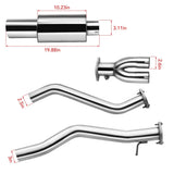 3 Inches Single Tip Cat-Back Exhaust for 2009-2020 Nissan 370Z