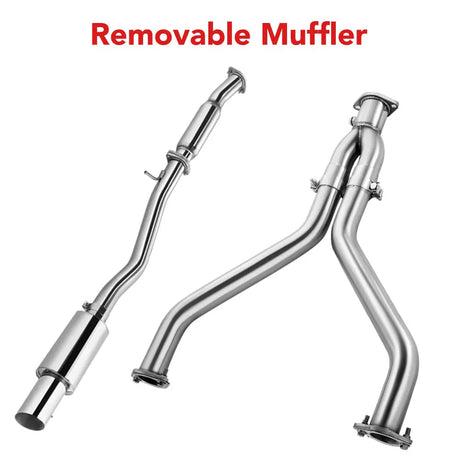 3 Inches Single Tip Cat-Back Exhaust for 2009-2020 Nissan 370Z Flashark