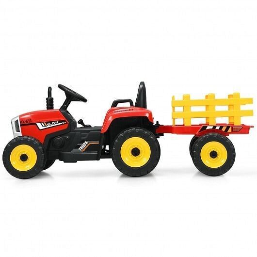 3-Gear-Shift Ground Loader Tractor for Kids 3+ Years Old - Red