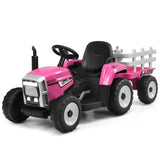 3-Gear-Shift Ride-On Tractor Car for Kids with Ground Loader - Battery Powered (12V)