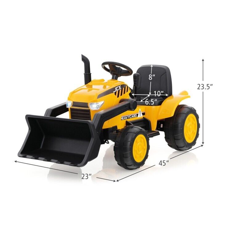 3-Speed 12V Electric Ride-On Excavator Truck with Music, Lights, and Remote Control