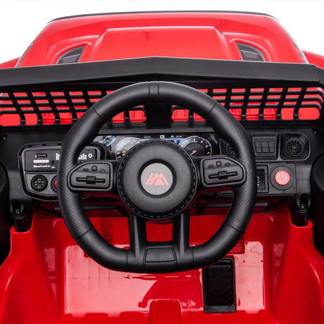 3-Speed Electric Car for Kids with Power Display, USB, MP3, and Bluetooth Connectivity