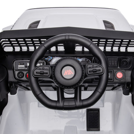3-Speed Electric Car for Kids with Power Display, USB, MP3, and Bluetooth Connectivity