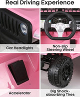 12V 2-Seater Electric Ride On Car for Kids with Remote Control and 3 Speed Options