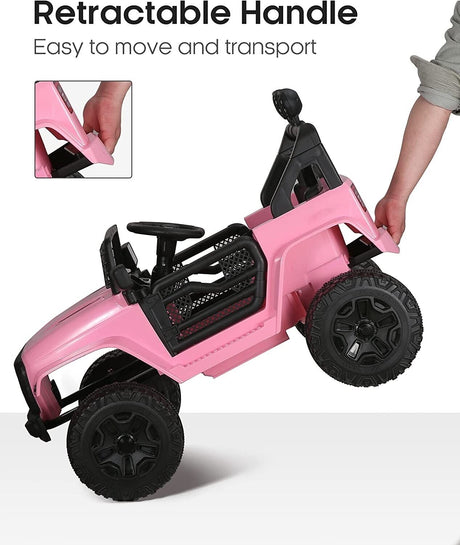3-Speed Electric Kids Ride On Car with Remote Control, USB, LED, and MP3 Player