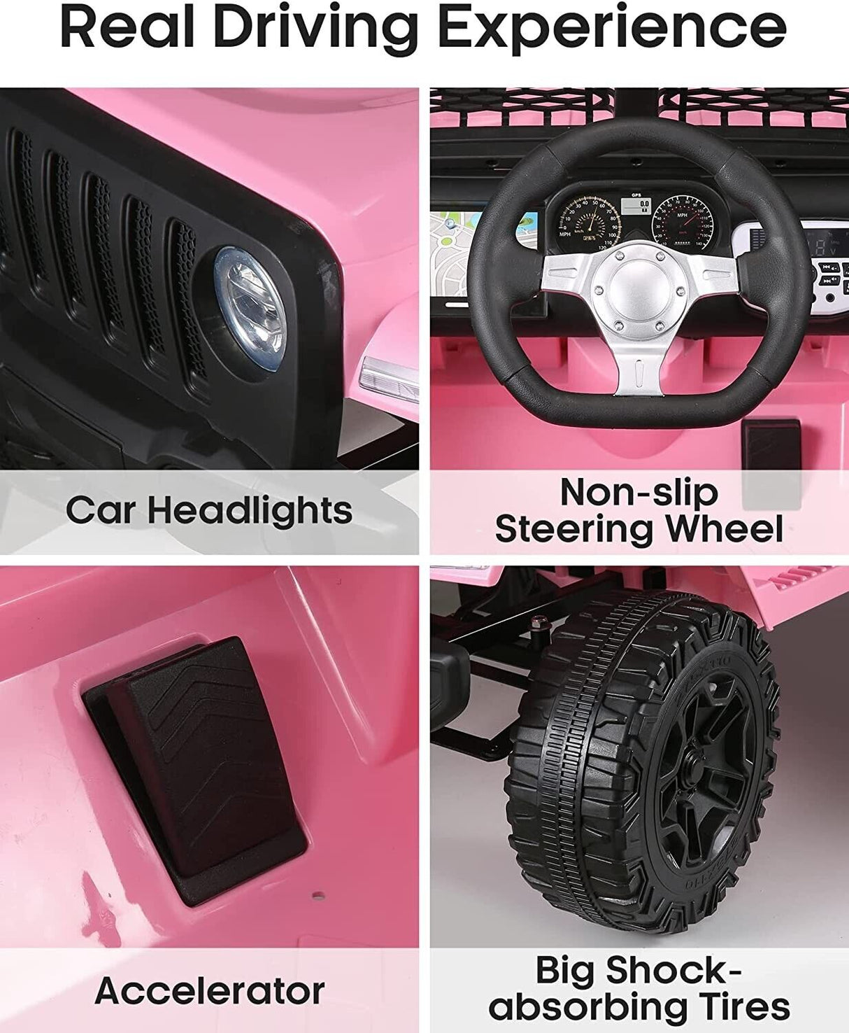 2 Seater 12V Electric Ride On Truck for Kids with 2.4G Remote Control