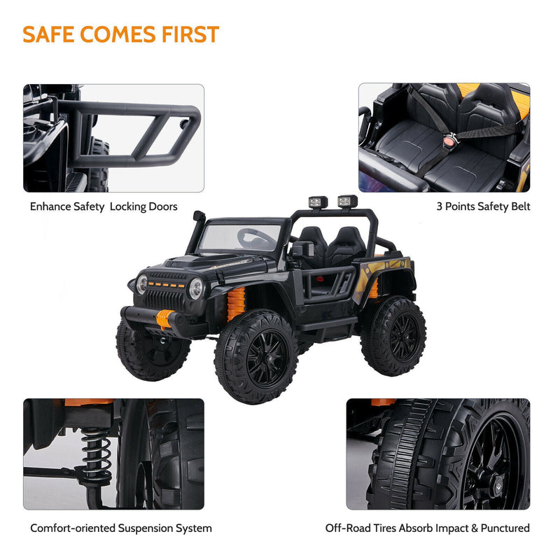 3-Speed Electric Ride-On SUV Truck for Kids with Remote Control and Parent Seat - 12V