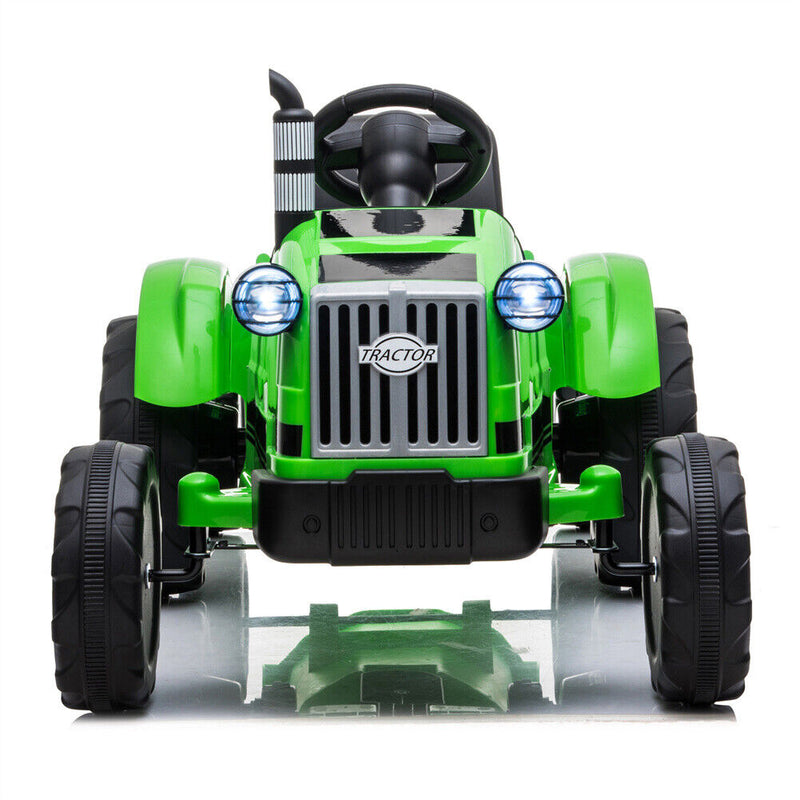3-Speed Electric Ride On Tractor Car Toy with Trailer for Kids - Remote Controlled