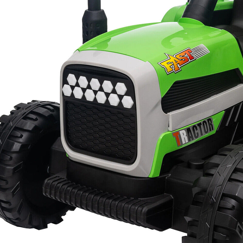3-Speed Electric Ride-On Tractor for Kids with Trailer and Remote Control - 12V