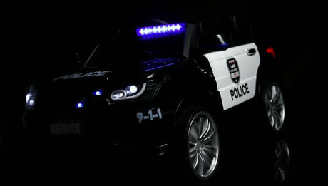 3-Speed Kids Police SUV Ride-On Car with Lights, Music, and Remote Control - Perfect Xmas Gift!