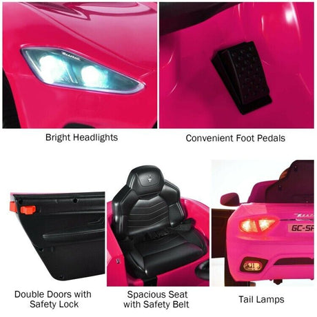 3-Speed Remote Control LED Ride On Car with Lights and Music for Kids - Perfect Toddler Toy Gift
