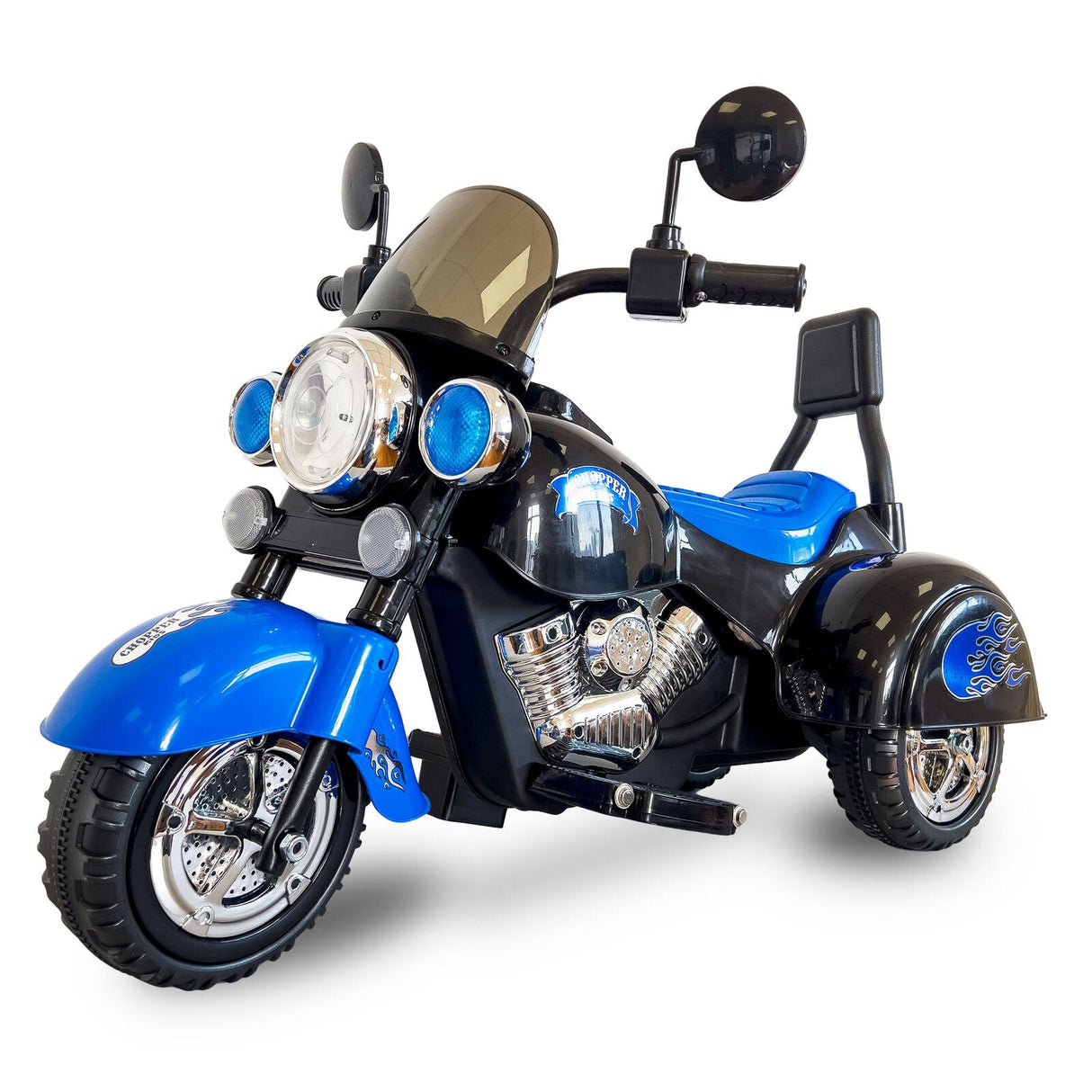3-Wheel Chopper Motorbike Toy for Kids with LED Lights - Harley Motorcycle Inspired