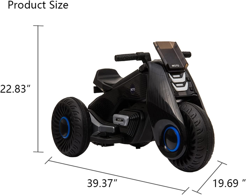 3-Wheel Double Drive Electric Bike for Kids - 6V Ride-On Motorcycle