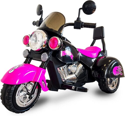 3-Wheel Electric Motorcycle for Kids with LED Headlights and Rechargeable Battery